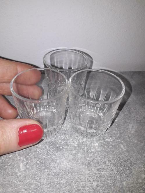 3-delig kristal Shot glazen, Verzamelen, Glas en Drinkglazen, Zo goed als nieuw, Ophalen of Verzenden