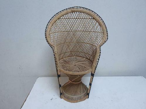 Vintage Rotan Pauw stoel - Pauwenstoel - Peacock chair Kind, Maison & Meubles, Chaises, Utilisé, Une, Osier ou Rotin, Brun, Enlèvement ou Envoi