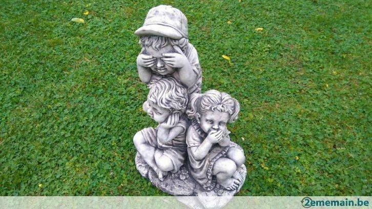 Hoor niets, zie niets en zeg niets in Stone Pat, Tuin en Terras, Tuinbeelden, Nieuw, Mensenbeeld, Steen, Ophalen