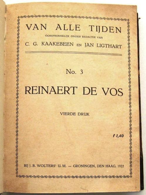 Reinaert de Vos 1922 SAMEN MET Heliand und Genesis 1922, Antiek en Kunst, Antiek | Boeken en Manuscripten, Ophalen of Verzenden