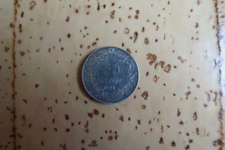 Munten : Koning Albert I – 50 Centimes, Postzegels en Munten, Munten | België, Losse munt, Zilver, Zilver, Ophalen of Verzenden