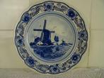 Antiek Delfts blauw sierbord wandbord molen curiosa kunst, Ophalen of Verzenden