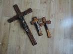 Bronzen "Jezus aan het kruis" beeld, Ophalen, Gebruikt, Religie