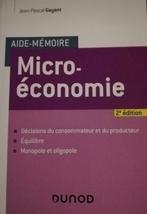 Aide mémoire Micro économie, Livres, Livres scolaires, Économie, Enlèvement ou Envoi, Neuf