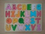 Houten puzzel met alfabet, Ophalen of Verzenden, 10 tot 50 stukjes, Zo goed als nieuw, Van hout