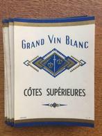 98 étiquettes Grand Vin Blanc, Litho Myncke voir description, Collections, Vins, Enlèvement ou Envoi, Neuf, Autres régions, Vin blanc
