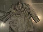 Lange zwarte lederen jas mt. 44, Kleding | Dames, Ophalen of Verzenden, Zo goed als nieuw, Maat 42/44 (L), Zwart