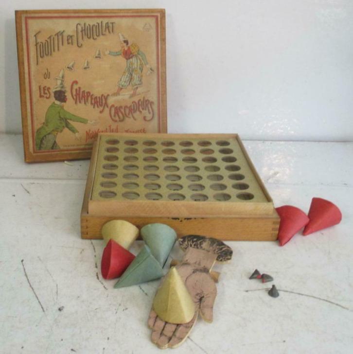 antiek gezelschapsspel clowns en handje, Antiek en Kunst, Antiek | Speelgoed, Verzenden