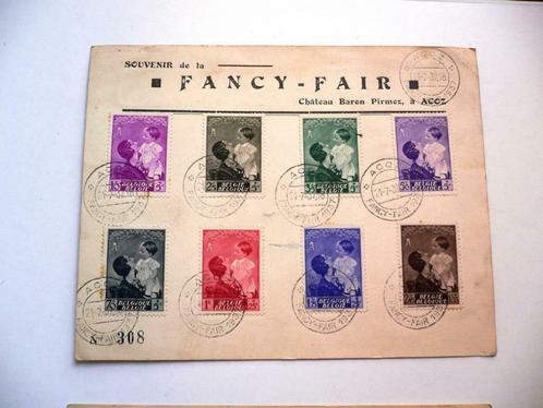 Carte de timbres Acoz Souvenir de la Fancy-Fair 1937, Timbres & Monnaies, Timbres | Europe | Belgique, Enlèvement ou Envoi