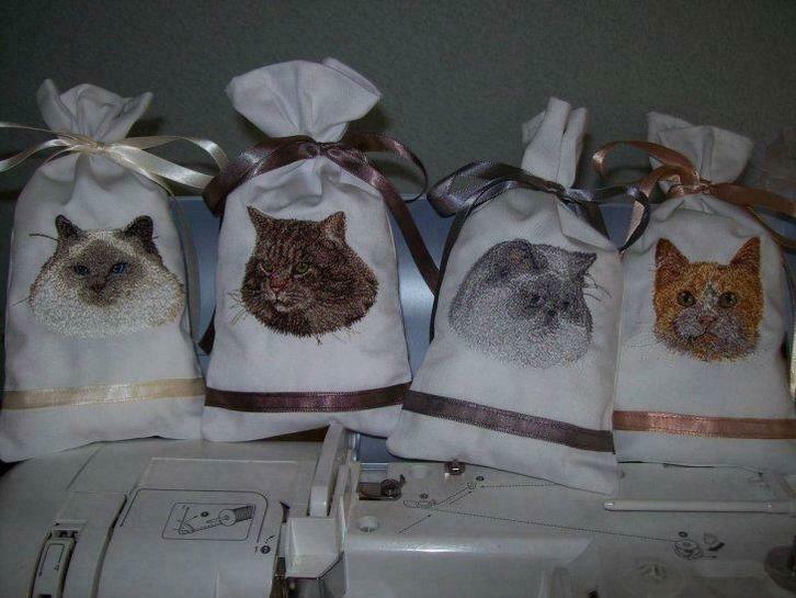 geborduurde geurzakjes katten rassen, Hobby en Vrije tijd, Borduren en Borduurmachines, Nieuw, Verzenden