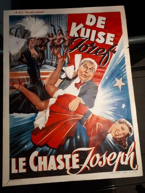 Affiche de cinéma Bruxelles "Le Chaste Joseph", Collections, Posters & Affiches, Utilisé, Autres sujets/thèmes, Affiche ou Poster pour porte ou plus grand