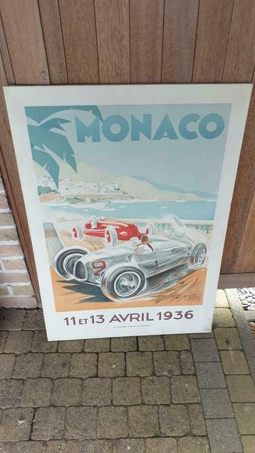 Rally Monaco 1936 op houten plaat. beschikbaar voor biedingen