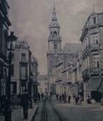 Carte Postale Mons – Rue de Nimy et Eglise Ste Elisabeth, Affranchie, Hainaut, Enlèvement ou Envoi, Avant 1920