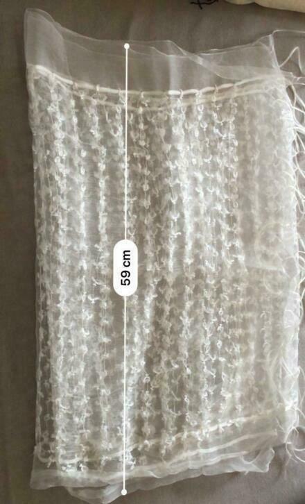 Doorzichtige witte sjaal met bijzonder effect. Nieuw., Kleding | Dames, Mutsen, Sjaals en Handschoenen, Nieuw, Sjaal, Ophalen of Verzenden