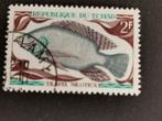 Tsjad 1969 - vissen, Postzegels en Munten, Postzegels | Afrika, Ophalen of Verzenden, Gestempeld