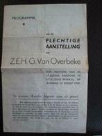 programma aanstelling EH Van Overbeke 'St.Eloois-Winkel', Verzenden