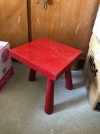 Stevig laag houten krukje met 3 poten, Huis en Inrichting, Ophalen, Hout