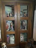 Grande vitrine de coin en pitchpin / sans fond, Maison & Meubles, Enlèvement, Utilisé