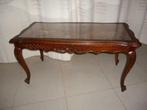 Zeer mooie salontafel lage tafel met cannage en hout déco, Ophalen of Verzenden, Gebruikt, Glas, Hout