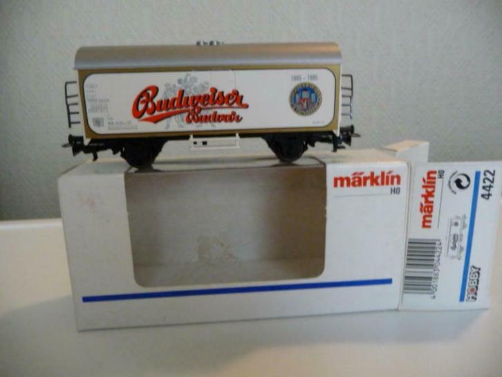 4422 MÄRKLIN – Bierwagen "Budweiser"/Wagon biere "Budweiser", Hobby en Vrije tijd, Modeltreinen | H0, Nieuw, Wagon, Wisselstroom