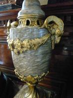 paire de lampe Empire en bronze et marbre, Antiek en Kunst, Ophalen