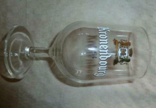 #G bier glas KRONENBOURG 1664 0,25 ' glas op voet ', Verzamelen, Glas en Drinkglazen, Nieuw, Bierglas, Ophalen of Verzenden