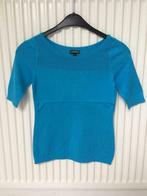 Pull bleu à courtes manches ‘Express’ 36/S, Gedragen, Maat 36 (S), Blauw