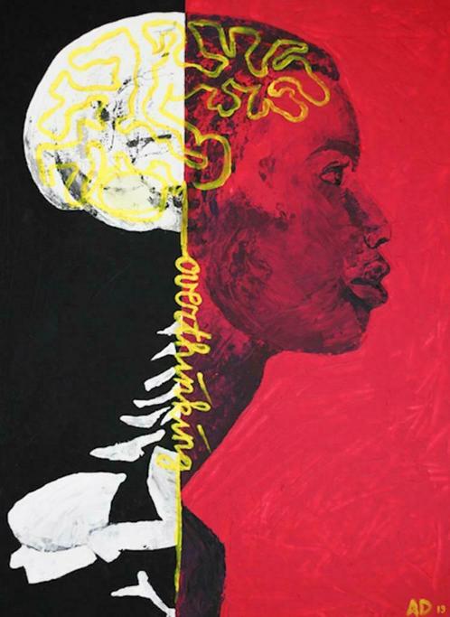 Aafke Driessen, 'Overthinking', Antiek en Kunst, Kunst | Schilderijen | Modern, Ophalen of Verzenden
