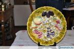 *plat decor fruits sarreguemines, Antiquités & Art
