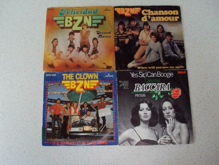 Part 38 - 4 Singeljes van BZN  & Baccara, Cd's en Dvd's, Vinyl Singles, Gebruikt, Single, Pop, 7 inch, Ophalen of Verzenden