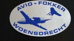sticker Avio-Fokker Woensdrecht, Verzamelen, Verzenden