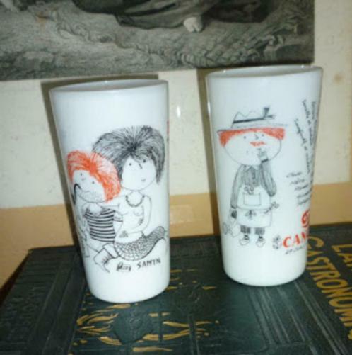 2 verres en porcelaine astologie HALGA PARIS, Collections, Rétro, Autres types, Enlèvement ou Envoi