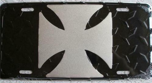 USA Maltese Cross License Plate - Collector's Edition 30x15, Verzamelen, Merken en Reclamevoorwerpen, Nieuw, Reclamebord, Ophalen of Verzenden