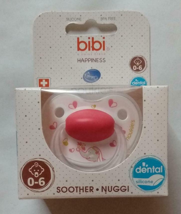 Tétine bibi noukie's (Coeurs éléphant) 0-6 m neuve, Enfants & Bébés, Aliments pour bébé & Accessoires, Neuf, Autres types, Enlèvement ou Envoi