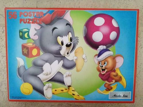 Posterpuzzel Tom en Jerry 56 stukjes, Kinderen en Baby's, Speelgoed | Kinderpuzzels, Zo goed als nieuw, 4 tot 6 jaar, Meer dan 50 stukjes