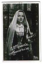 oude prentkaart Wanda Hendrix - postcard - PHOTO card, Photo, Enlèvement ou Envoi, Neuf