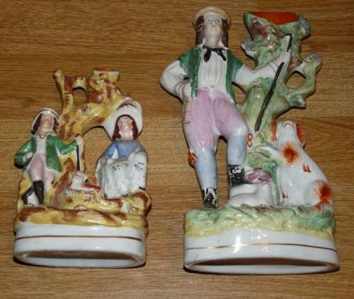 Oude Staffordshire figuren, Antiquités & Art, Antiquités | Céramique & Poterie, Enlèvement ou Envoi