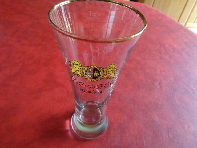 Collection. Verre à bière. "MOUSEL"., Verzamelen, Biermerken, Gebruikt, Ophalen of Verzenden