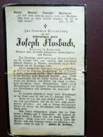 Oud Duits Doodsprentje Sterbebild uit 1874, Verzamelen, Bidprentjes en Rouwkaarten, Ophalen of Verzenden