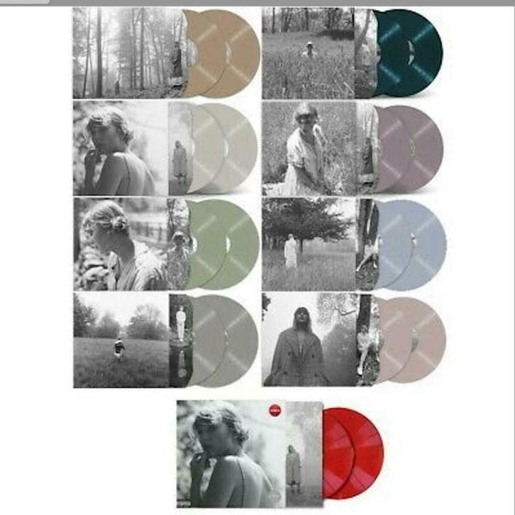 Vinyl 2LP Taylor Swift Folklore GEKLEURD Vinyl USA NIEUW, Cd's en Dvd's, Vinyl | Pop, Nieuw in verpakking, 2000 tot heden, 12 inch