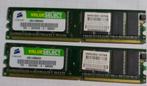 DDR-400 (PC-3200) 2 x 512Mb, Computers en Software, RAM geheugen, Ophalen of Verzenden, Gebruikt, DDR