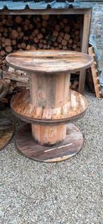 Touret en bois design table de jardin industrie