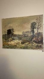 Schilderij in olieverf op linnen doek., Antiek en Kunst, Ophalen of Verzenden