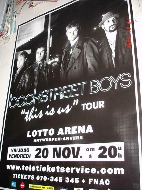 Affiche "Backstreet Boys" - 2009, Collections, Posters & Affiches, Utilisé, Musique, A1 jusqu'à A3, Rectangulaire vertical, Enlèvement ou Envoi