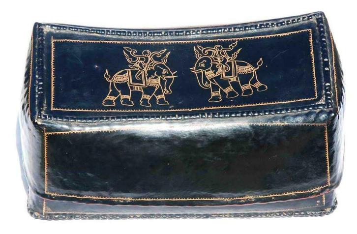 Birmanie - Ancienne boîte laquée en bambou F212, Antiquités & Art, Antiquités | Accessoires de maison, Enlèvement ou Envoi