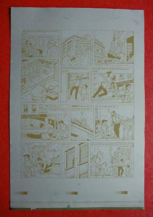 Kiekeboe / De Kiekeboes: originele drukplaat - nr 100, pg 14, Boeken, Stripverhalen, Ophalen of Verzenden