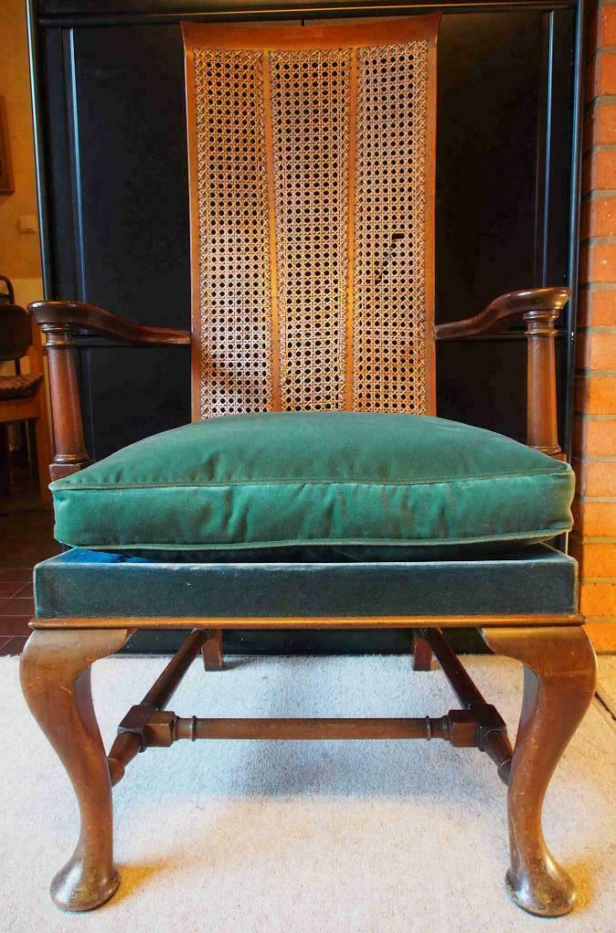 De Coene Armstoel of Zetel, Queen Anne, Decoene Frs Kortrijk, Antiek en Kunst, Antiek | Meubels | Stoelen en Sofa's, Ophalen of Verzenden