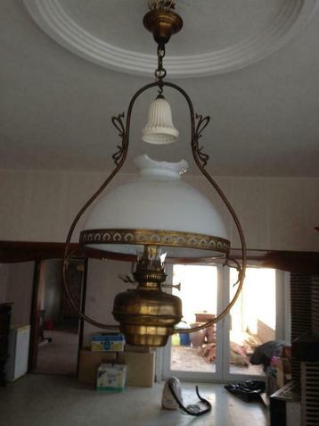 ancienne lampe de roue convertie en abri vitré électrique, Antiquités & Art, Enlèvement ou Envoi