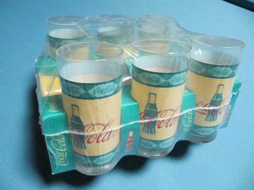 6 retro Coca cola glazen met karaf, Collections, Verres & Petits Verres, Neuf, Verre à soda, Enlèvement