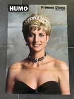 Grote, 2 zijdige poster prinses Diana vanuit de Humo -1997, Verzamelen, Muziek, Artiesten en Beroemdheden, Nieuw, Ophalen of Verzenden